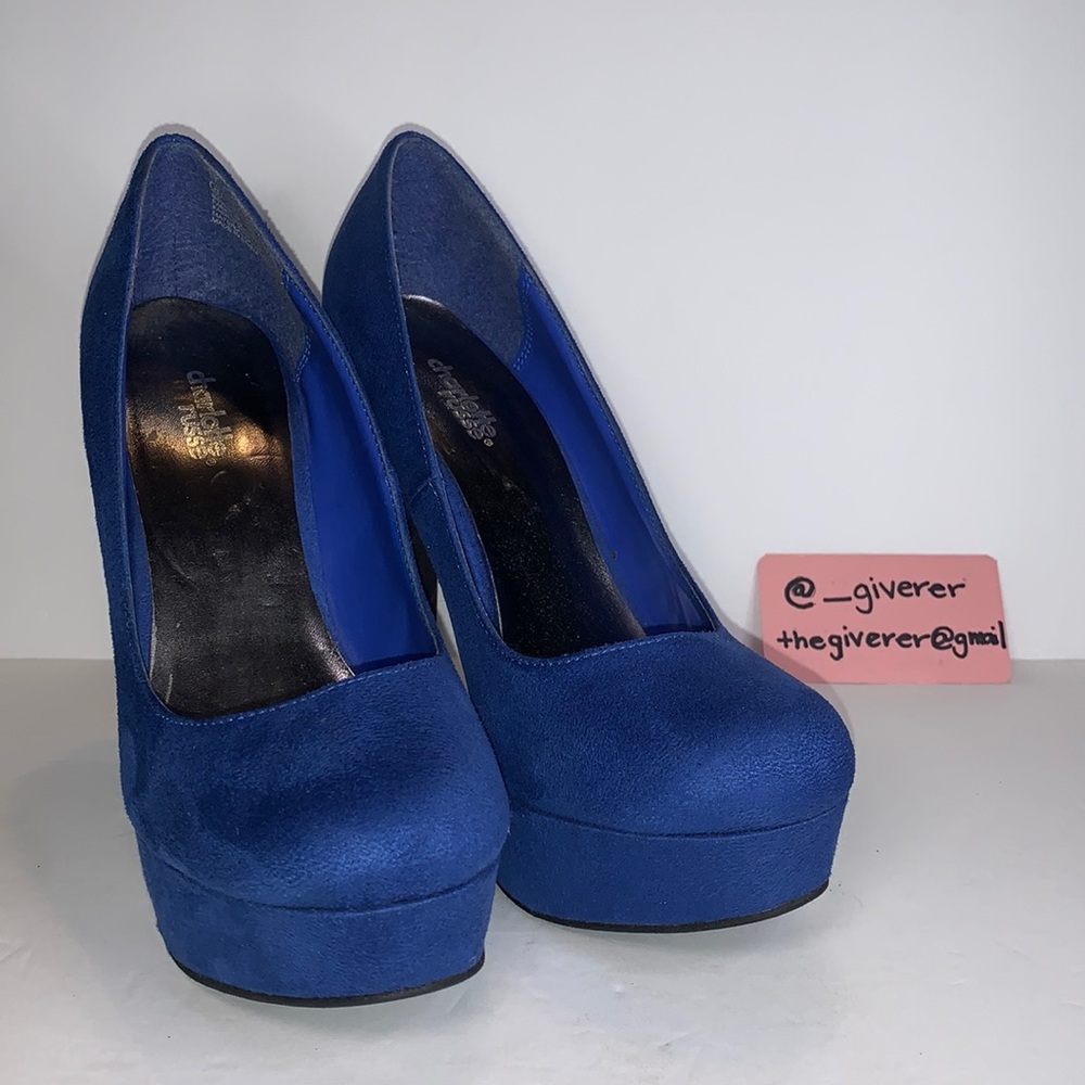 Beverly Blue Suede Pumps Size 8 Charlotte Russe